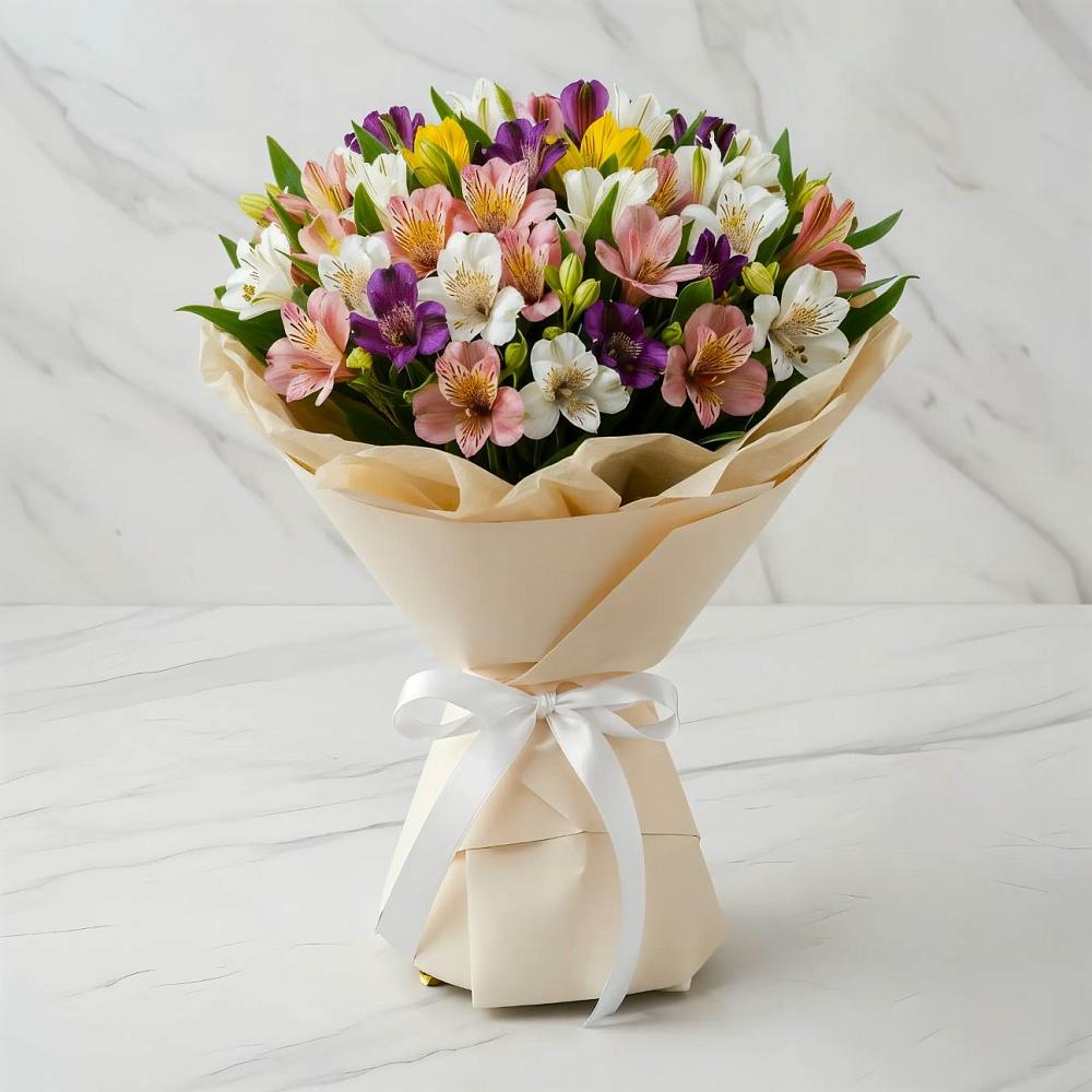 Букет цветов из: Альстромерии в Новоизобильном