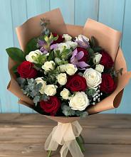 Букет цветов из:  Розы и Альстромерии в Новоизобильном