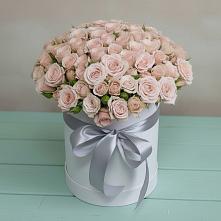 Цветочная композиция из Розы в шляпной коробке в Новоизобильном