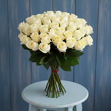 Букет 51 Белая роза Эдлесс Лав #REPLACE_PRED# Новоизобильном