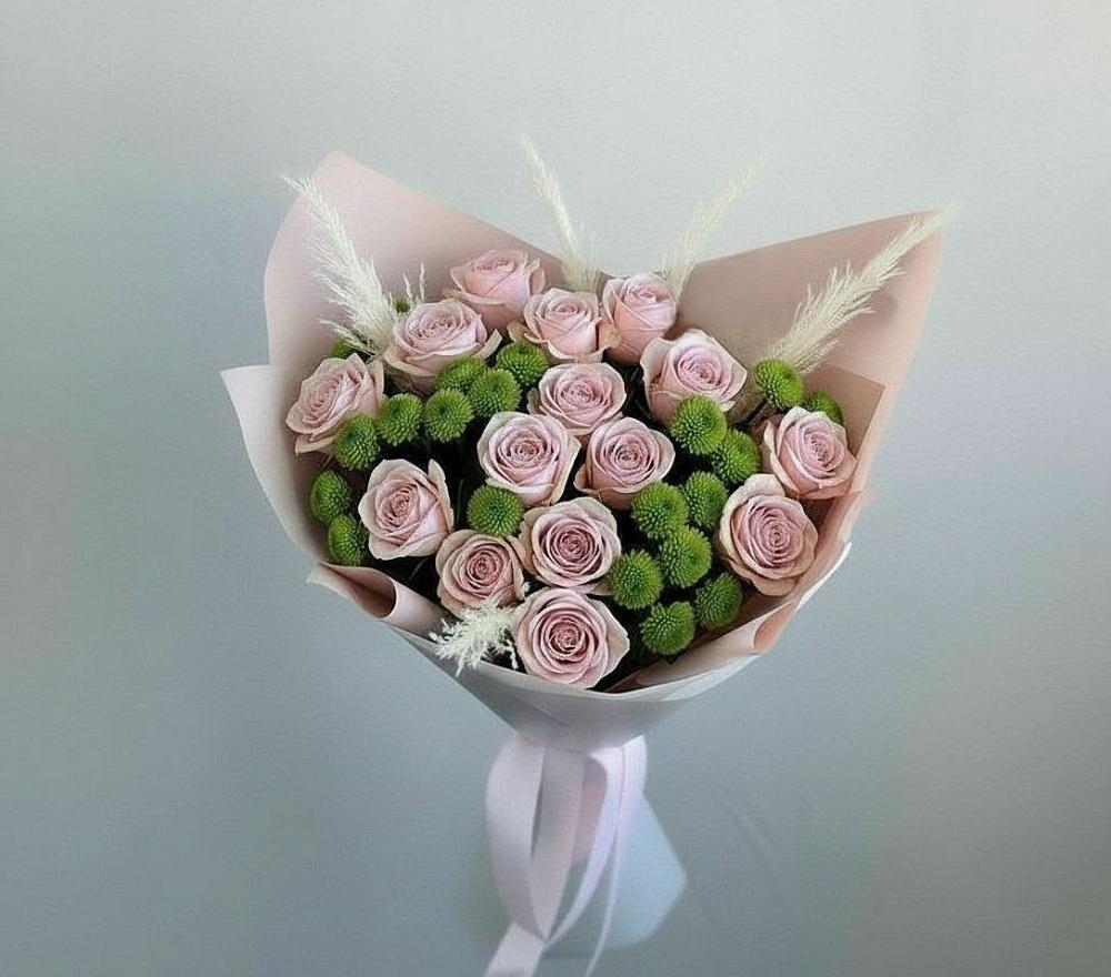 Букет цветов из: Розы и Хризантемы в Новоизобильном